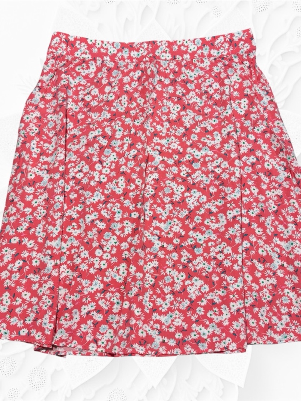 GAP Red Floral Circle Skirt